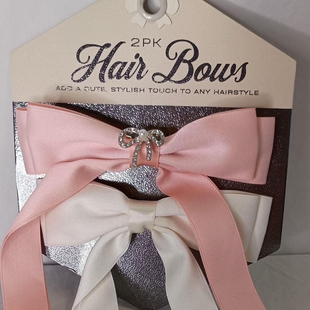 Women's 2PC COQUETTE BOWS multi Hair-accessories clip on - Picture 5 of 5